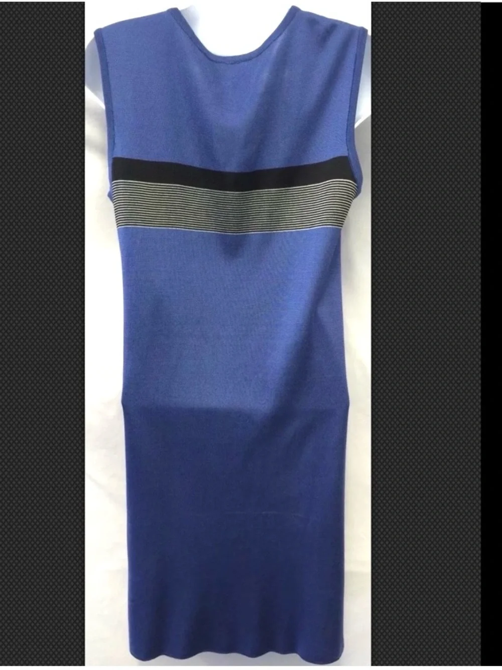 LAUNDRY Shelli Segal Dress Career Sleeveless Knit Shift Blue Black